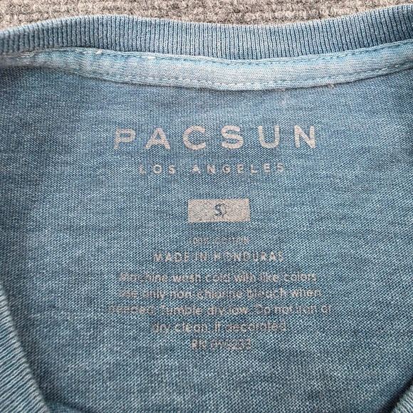 Pacsun Sight Unseen Graphic T-Shirt Skull Rose Hourglass Men's Small Halloween - Picture 3 of 6